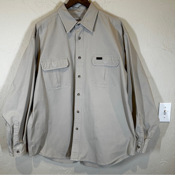 Carhartt Weathered Canvas Shirt Jacket Workwear Rugged Button Down Mens‎ XL - Picture 1 of 12